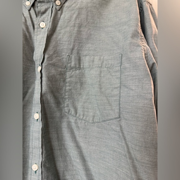 Eddie Bauer Shirt Mens XLarge Green Cotton Long Sleeve Button Up XL - Picture 3 of 4